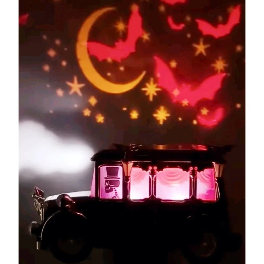 Bath & Body Works Spooky Hearse  Wallflower Plug In Light Up Tri Projector NWT
